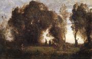 Corot Camille The dance of the nymphs painting